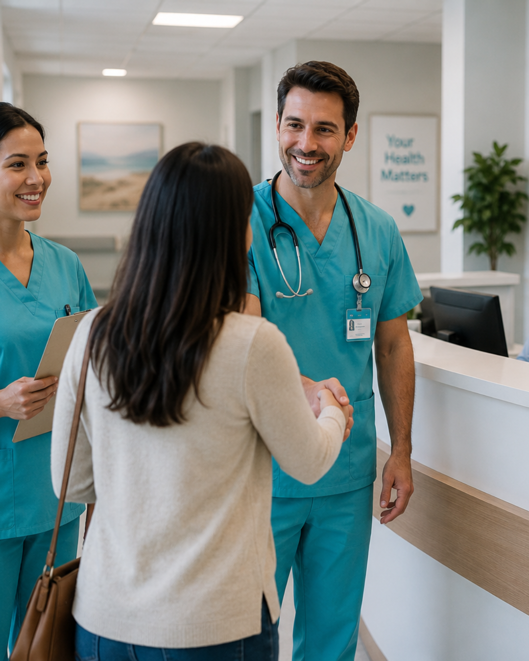 Welcoming doctors at OUR GP Dundee clinic